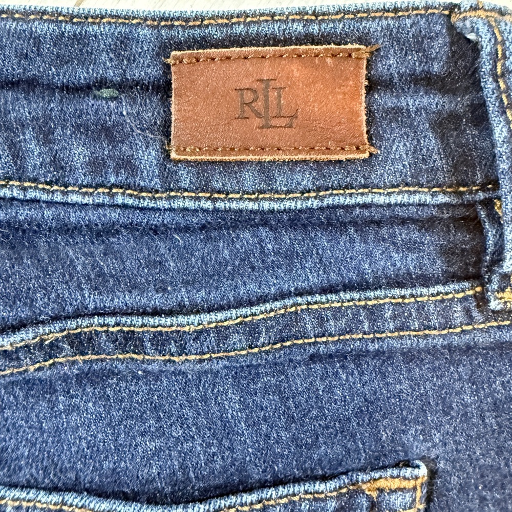 Lauren Ralph Lauren Modern Straight Leg Jeans Dark Indigo Wash Size 6 - Picture 3 of 16